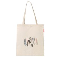 Baghashtag Renkli Tüy Baskılı Bez Çanta