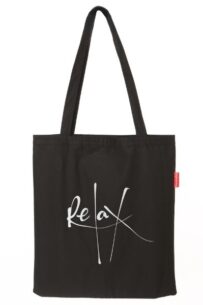 Baghashtag Siyah Bez Çanta Relax Baskılı