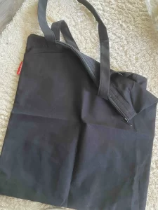Baghashtag Siyah Fermuarlı Baskısız Bez Çanta photo review