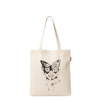 Baghashtag Bez Çanta Büyük Kelebek Yüzlü Kız