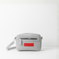 Baghashtag Gri Minik Unisex 3 Gözlü Deri Çanta