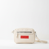 Baghashtag Krem Minik Unisex 3 Gözlü Deri Çanta