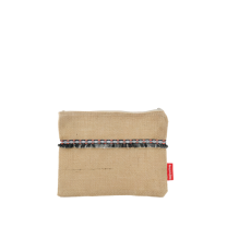 Baghashtag Minimal Siyah Fosfor Püsküllü Jüt Clutch Bez Çanta