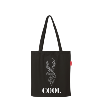 Baghashtag Siyah Bez Çanta Cool Geyik Baskılı