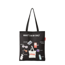 Baghashtag What is in My Bag Baskılı Bez Çanta