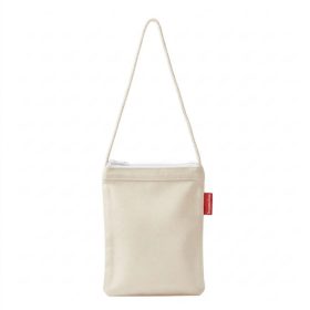 Baghashtag Baskısız Çapraz Askılı Fermuarlı Kanvas Çanta