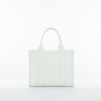 Baghashtag Beyaz Deri Mini Tote Çanta