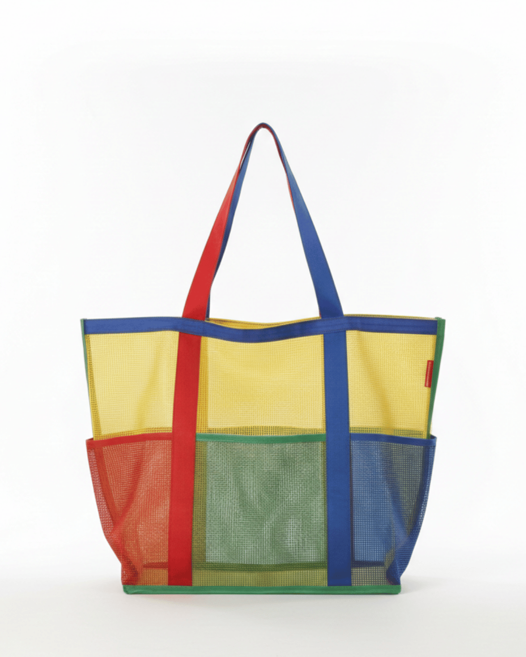 Baghashtag Color Pop 96 Limited Edition: 6 Cepli Çok Renkli File Plaj Çantası - Görsel 4