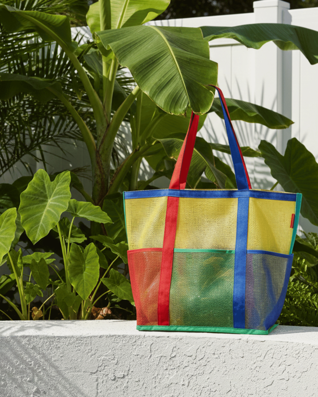 Baghashtag Color Pop 96 Limited Edition: 6 Cepli Çok Renkli File Plaj Çantası - Görsel 5