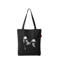 Baghashtag Converse Baskılı  Siyah Bez Çanta