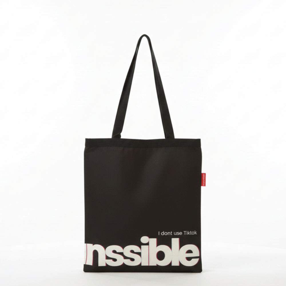 Baghashtag İmpossible Baskılı Bez Çanta