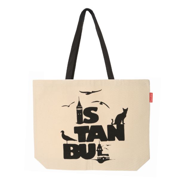 Baghashtag İstanbul Baskılı Kanvas Bez Çanta - Görsel 14