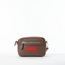 Baghashtag Kahverengi Minik Unisex 3 Gözlü Deri Çanta