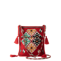 Baghashtag Kırmızı Kilim Motifli Heybe Çanta