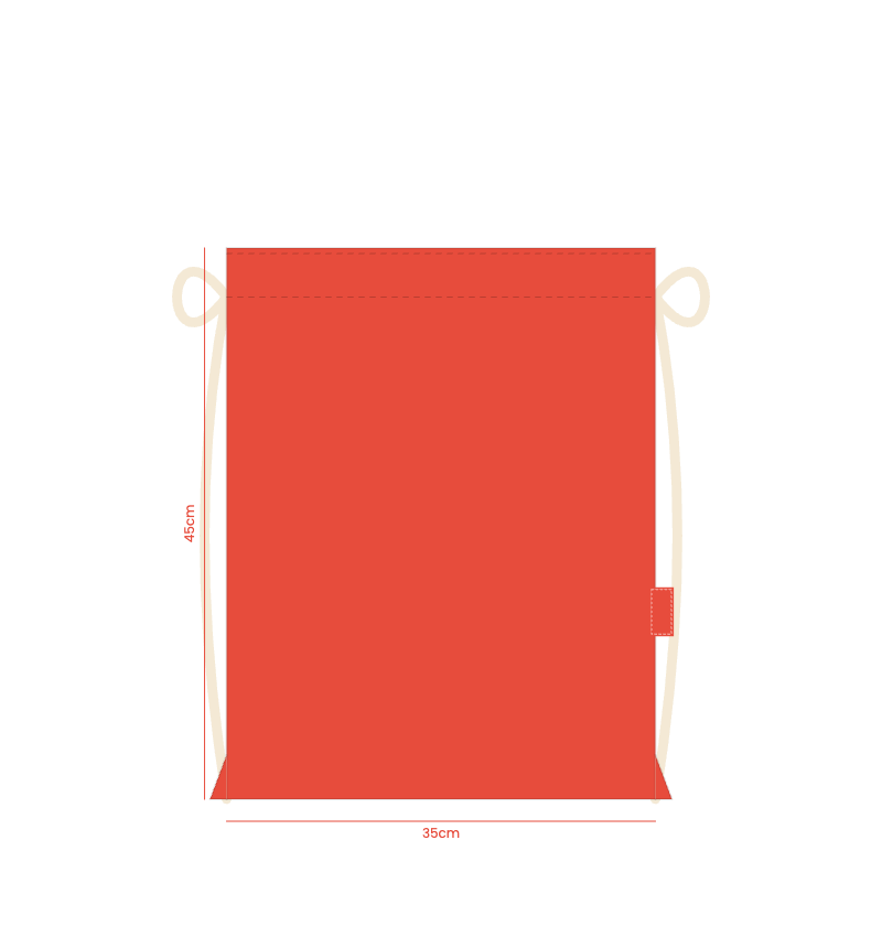 Baghashtag Kırmızı Sırt Bez Çanta 2 Baghashtag Kırmızı Sırt Bez Çanta - Görsel 2