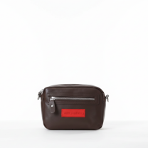 Baghashtag Koyu Kahve Minik Unisex 3 Gözlü Deri Çanta