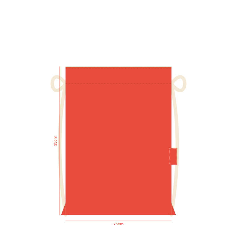 Baghashtag Mini Kırmızı Sırt Bez Çanta 2 Baghashtag Mini Kırmızı Sırt Bez Çanta - Görsel 2