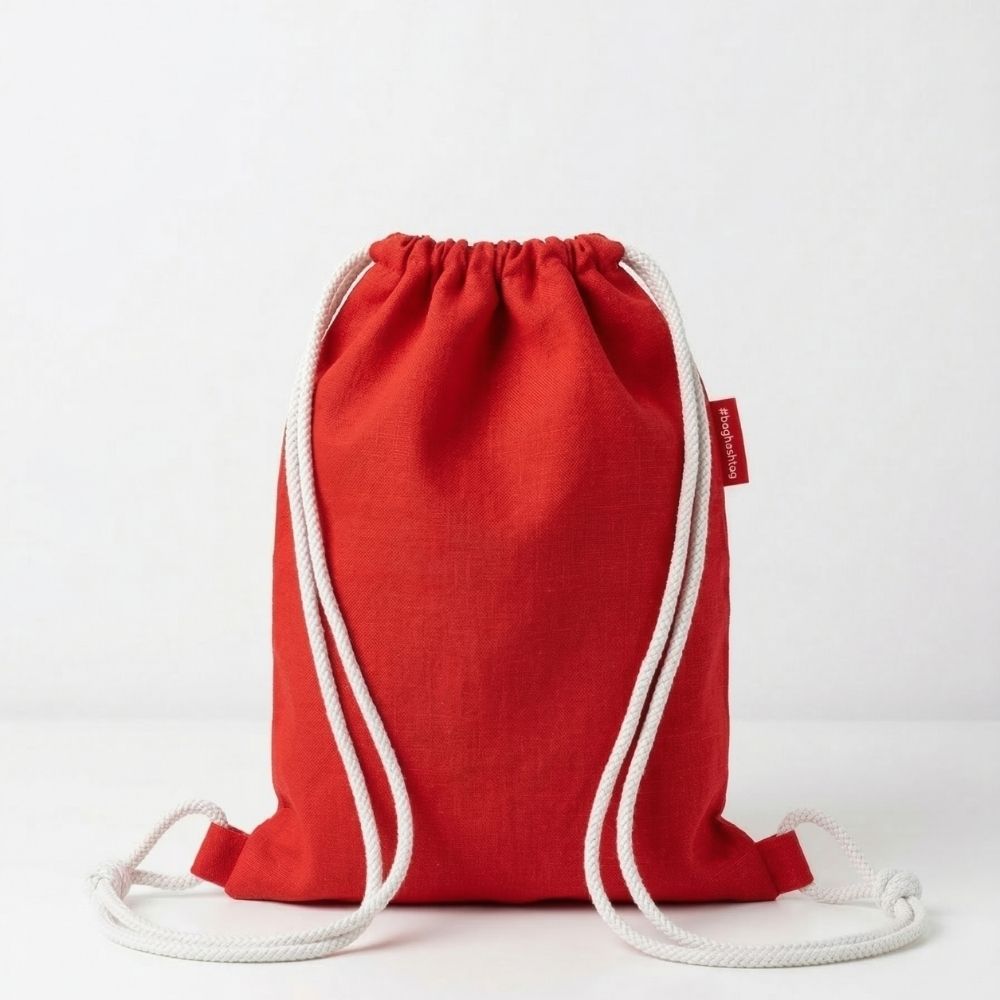 Baghashtag Mini Kırmızı Sırt Bez Çanta 3 Baghashtag Mini Kırmızı Sırt Bez Çanta - Görsel 3