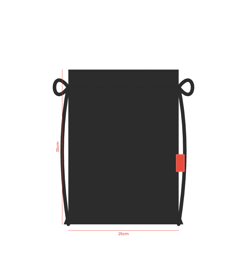 Baghashtag Mini Siyah Sırt Bez Çanta 3 Baghashtag Mini Siyah Sırt Bez Çanta - Görsel 3