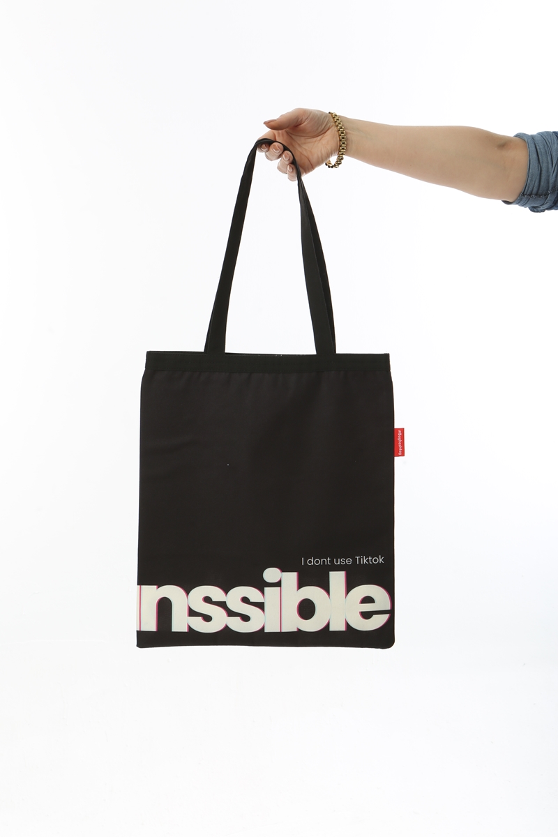 Baghashtag İmpossible Baskılı Bez Çanta - Görsel 3