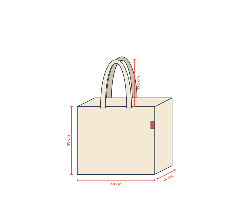 Baghashtag Simli Jüt Bez Çanta - Görsel 2