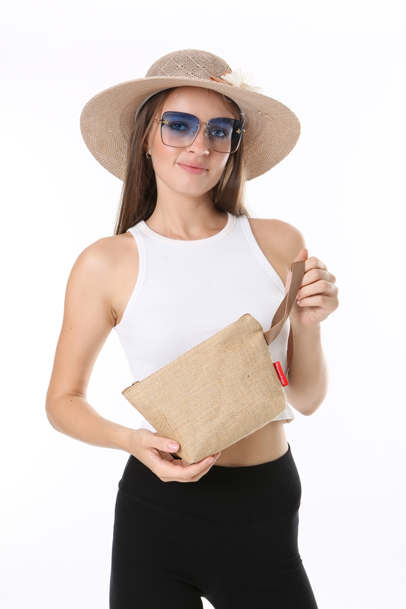 Baghashtag Simli Körüklü Jüt Hasır Portföy Çanta 16 Baghashtag Simli Körüklü Jüt Hasır Portföy Çanta - Görsel 16