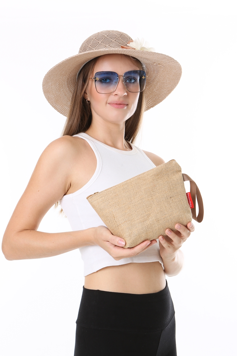 Baghashtag Simli Körüklü Jüt Hasır Portföy Çanta 17 Baghashtag Simli Körüklü Jüt Hasır Portföy Çanta - Görsel 17