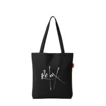 Baghashtag Siyah Bez Çanta Relax Baskılı