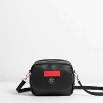 Baghashtag Siyah Kapaklı Su Geçirmez 3 Gözlü Deri Çanta