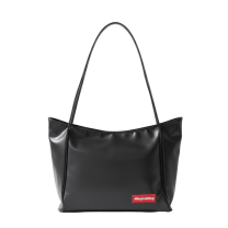 Baghashtag Siyah Soft Deri Fermuarlı Çanta