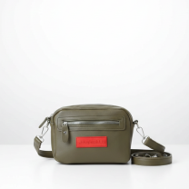 Baghashtag Yeşil Minik Unisex 3 Gözlü Deri Çanta