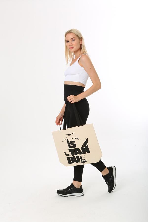 Baghashtag İstanbul Baskılı Kanvas Bez Çanta - Görsel 2