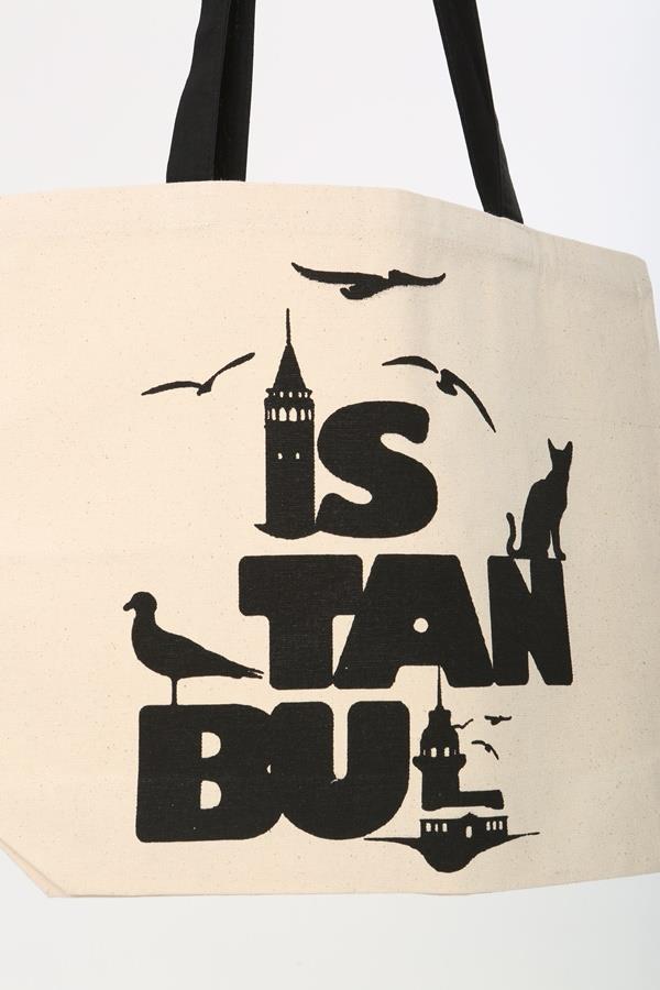 Baghashtag İstanbul Baskılı Kanvas Bez Çanta - Görsel 7