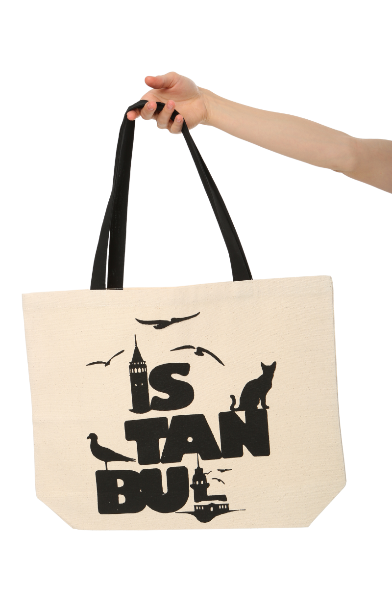 Baghashtag İstanbul Baskılı Kanvas Bez Çanta - Görsel 13