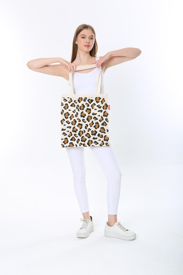 Baghashtag Leopar Desenli Bez Çanta - Görsel 7