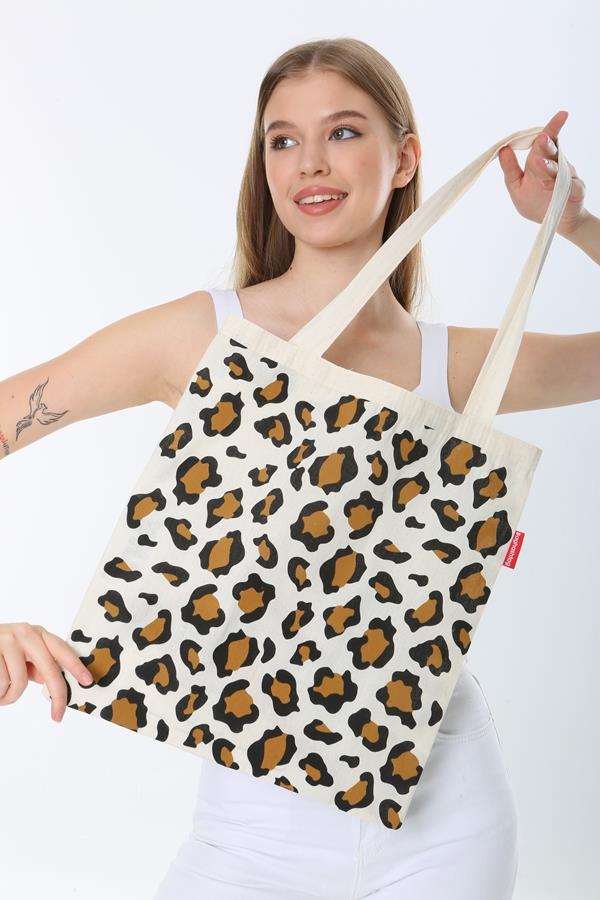 Baghashtag Leopar Desenli Bez Çanta - Görsel 9
