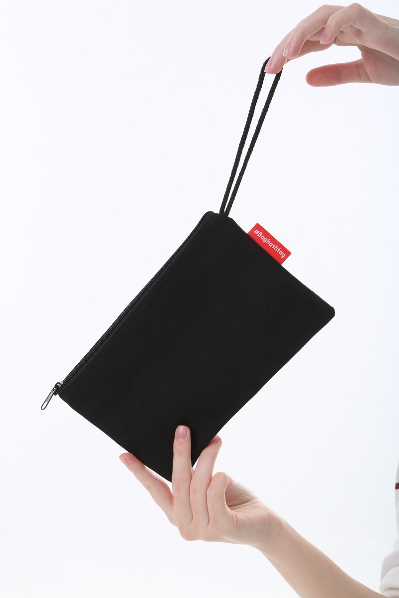 Baghashtag Siyah Clutch Bez Çanta - Görsel 3