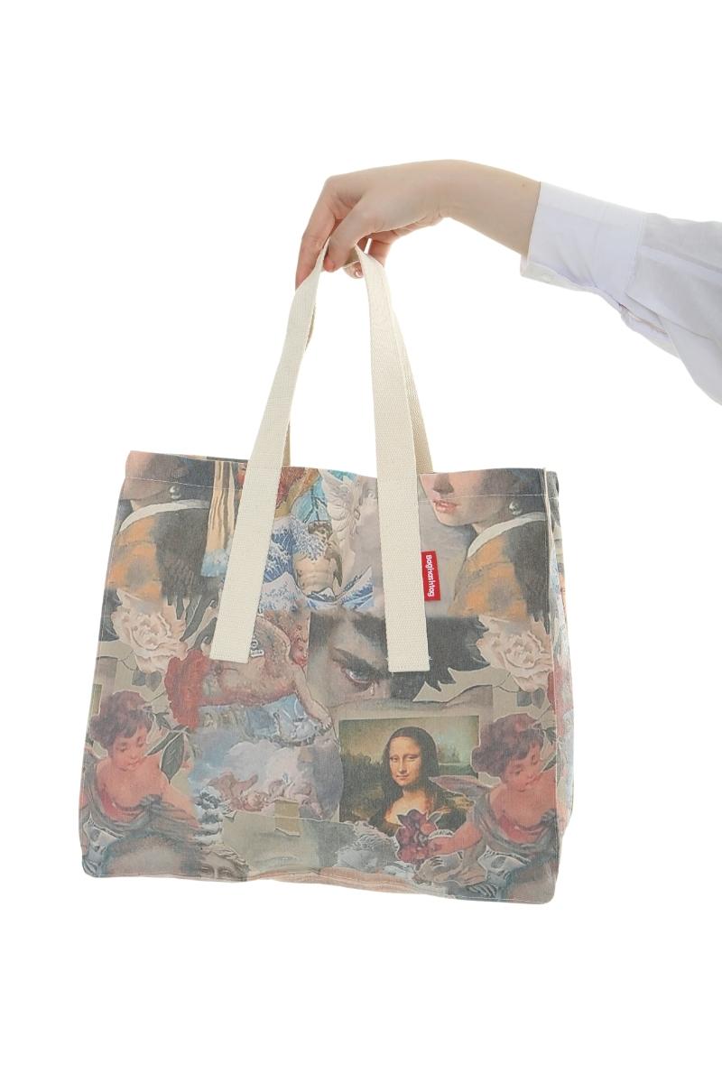 Baghashtag Sanat Baskılı Gabardin Bez Çanta - Görsel 19