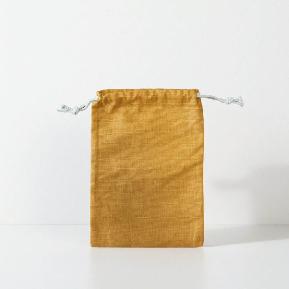 Baghashtag Sarı Bez Kese 20 cm x 30 cm - Görsel 3