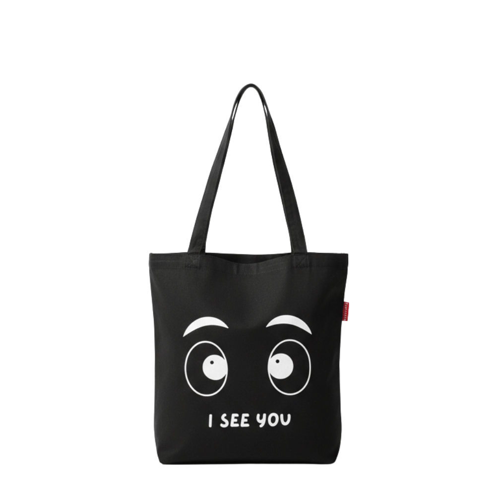 Baghashtag Siyah Bez Çanta I See You Baskılı