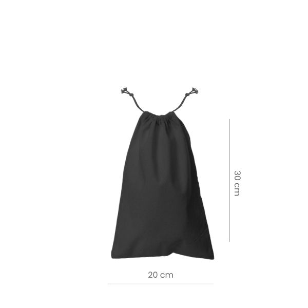 Baghashtag Siyah Bez Kese 20 cm x 30 cm - Görsel 6