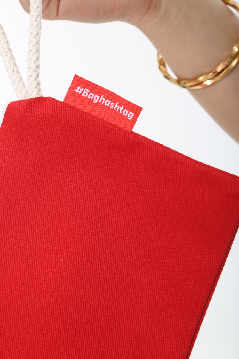Baghashtag Kırmızı Clutch Bez Çanta - Görsel 4