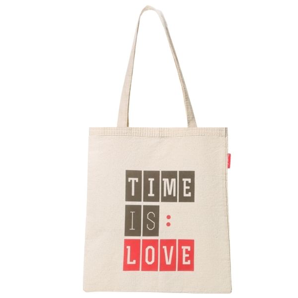 Baghashtag Time is Love Baskılı Bez Çanta - Görsel 6