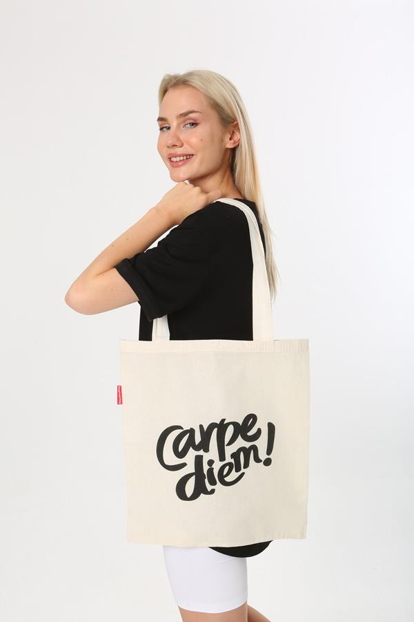 Baghashtag Carpe Diem Baskılı Bez Çanta - Görsel 12
