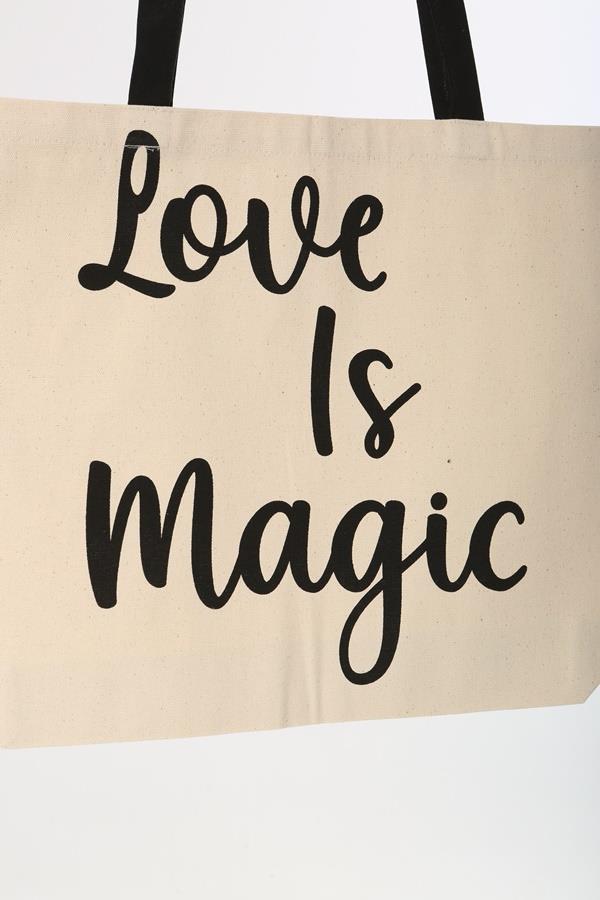 Baghashtag Love İs Magic Baskılı Kanvas Bez Çanta - Görsel 7