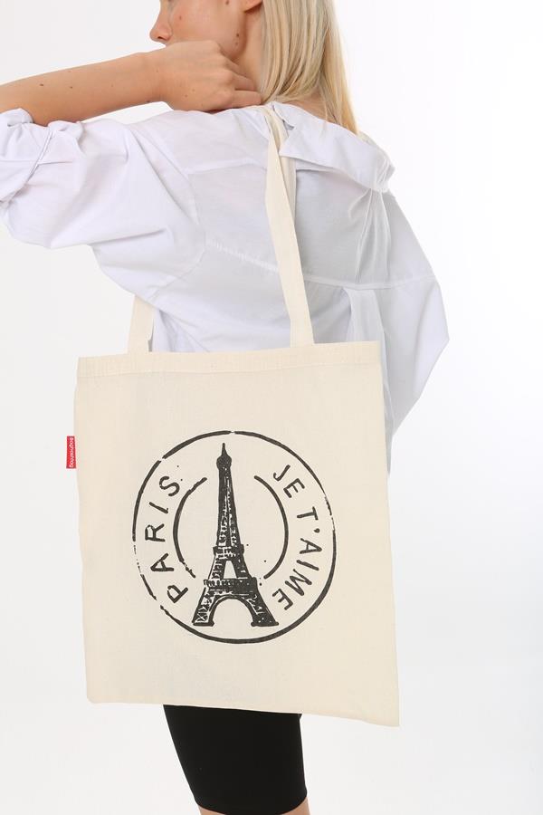 Baghashtag Paris Baskılı Bez Çanta - Görsel 10