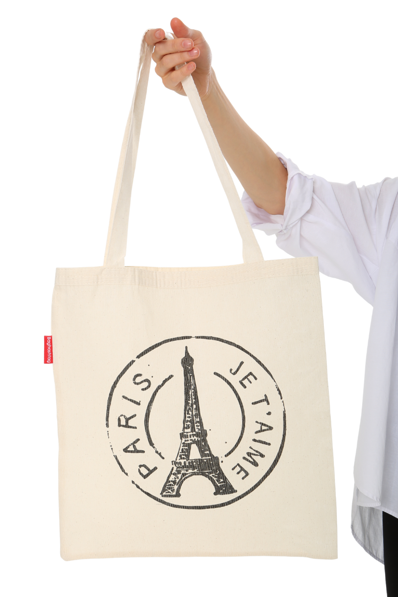 Baghashtag Paris Baskılı Bez Çanta - Görsel 12