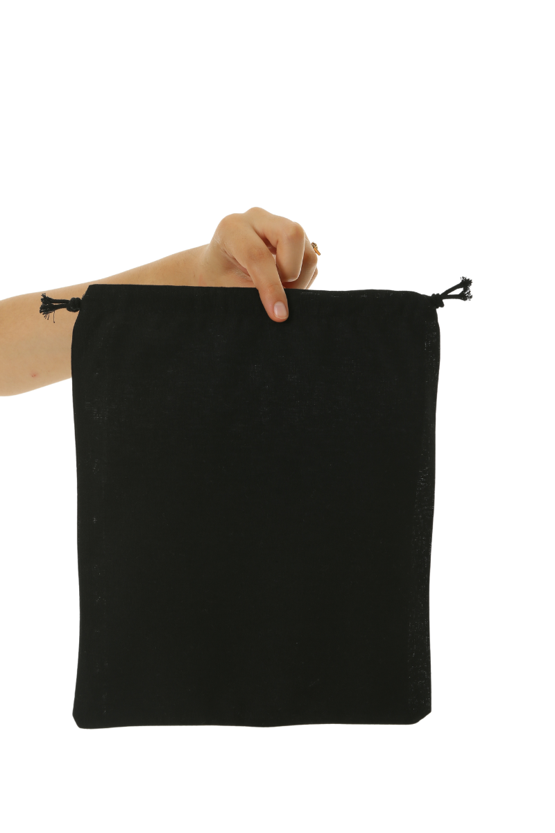 Baghashtag Siyah Bez Kese 20 cm x 30 cm - Görsel 5