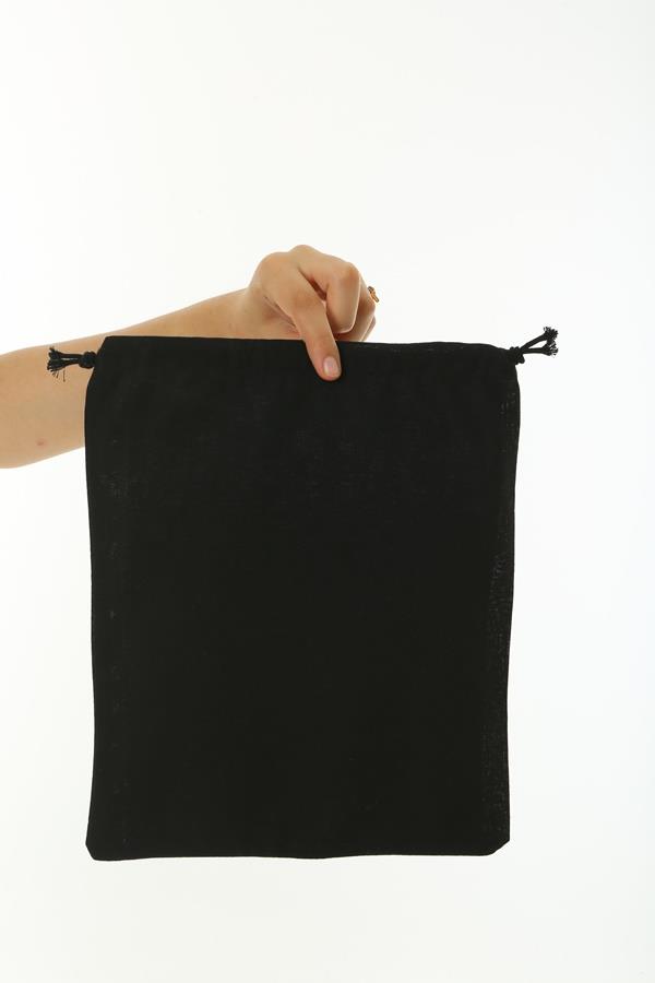 Baghashtag Siyah Bez Kese 20 cm x 30 cm - Görsel 3