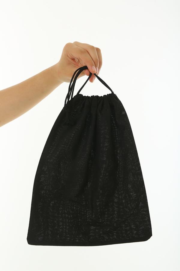 Baghashtag Siyah Bez Kese 20 cm x 30 cm - Görsel 4